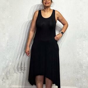 Charlie Paige Black Hi Low Dress Sz L